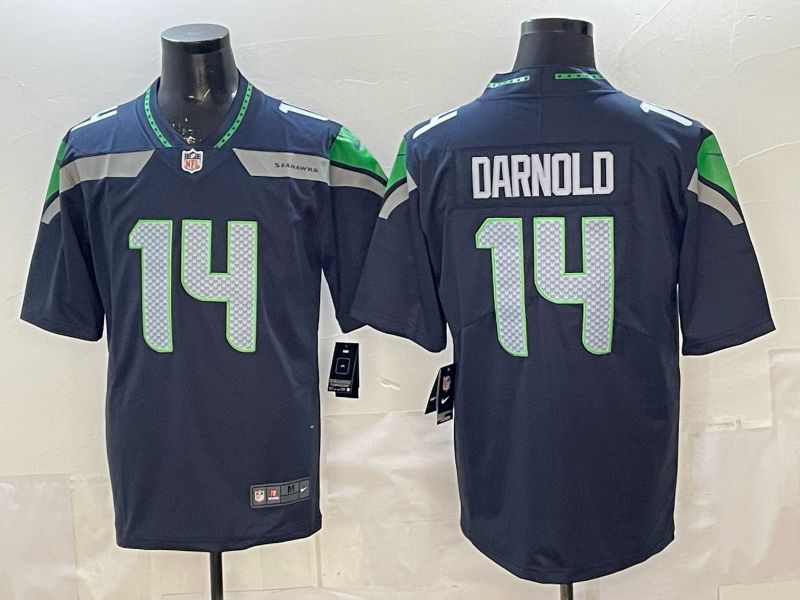 Men 2026 Seattle Seahawks #14 Darnold Blue Nike Limited NFL Jersey 01->houston astros->MLB Jersey